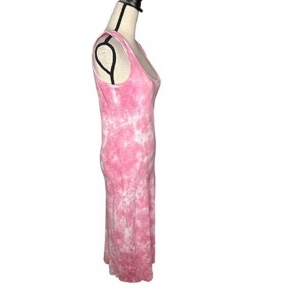 LoveShackFancy Citra Millenial Pink Hand Dye Midi Dress Women's Size Medium M - Picture 2 of 8